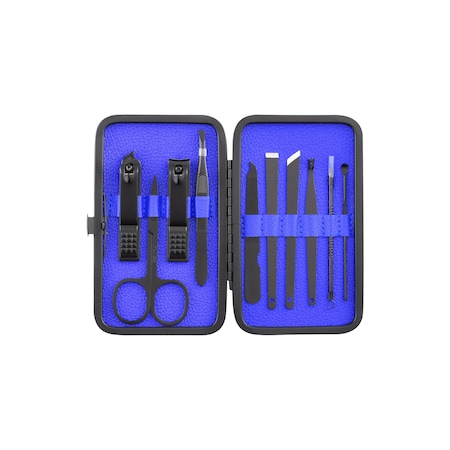 Akol Care Manicure set, 10 pcs (Blue) AK-MANI-BLU-10